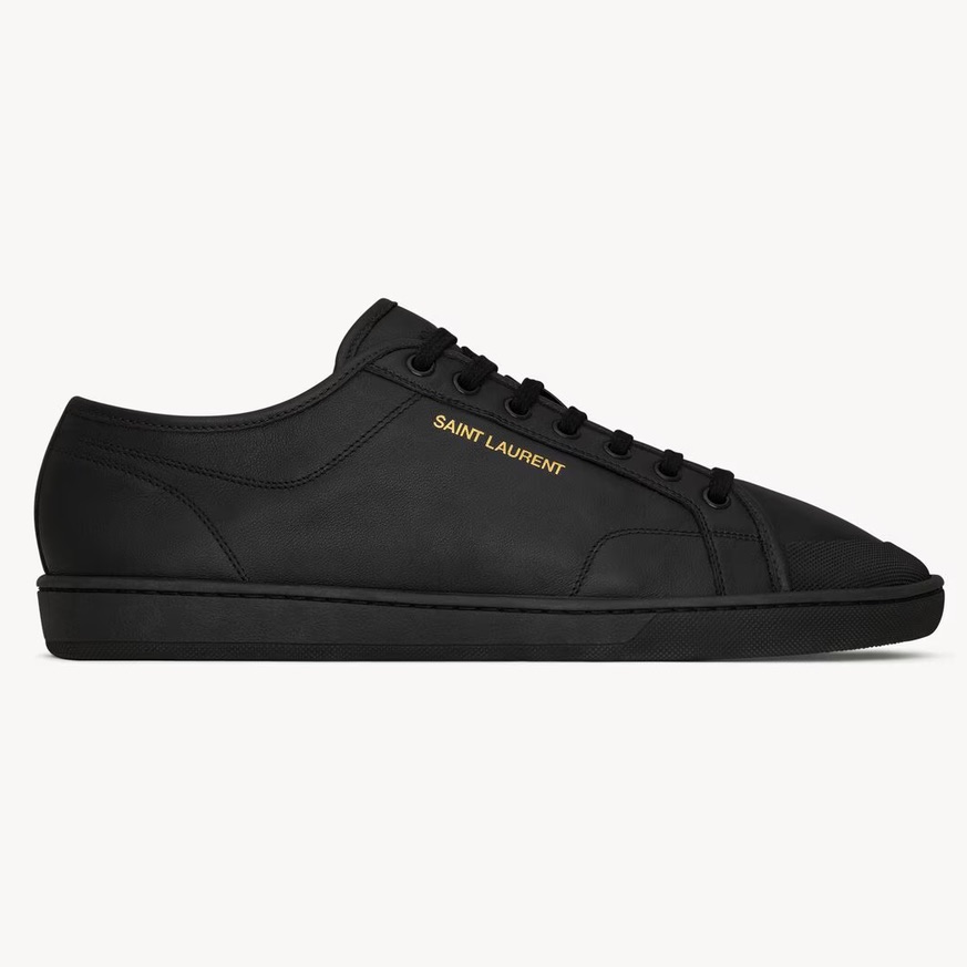 Brand New Saint Laurent Black Leather Gym Sneakers